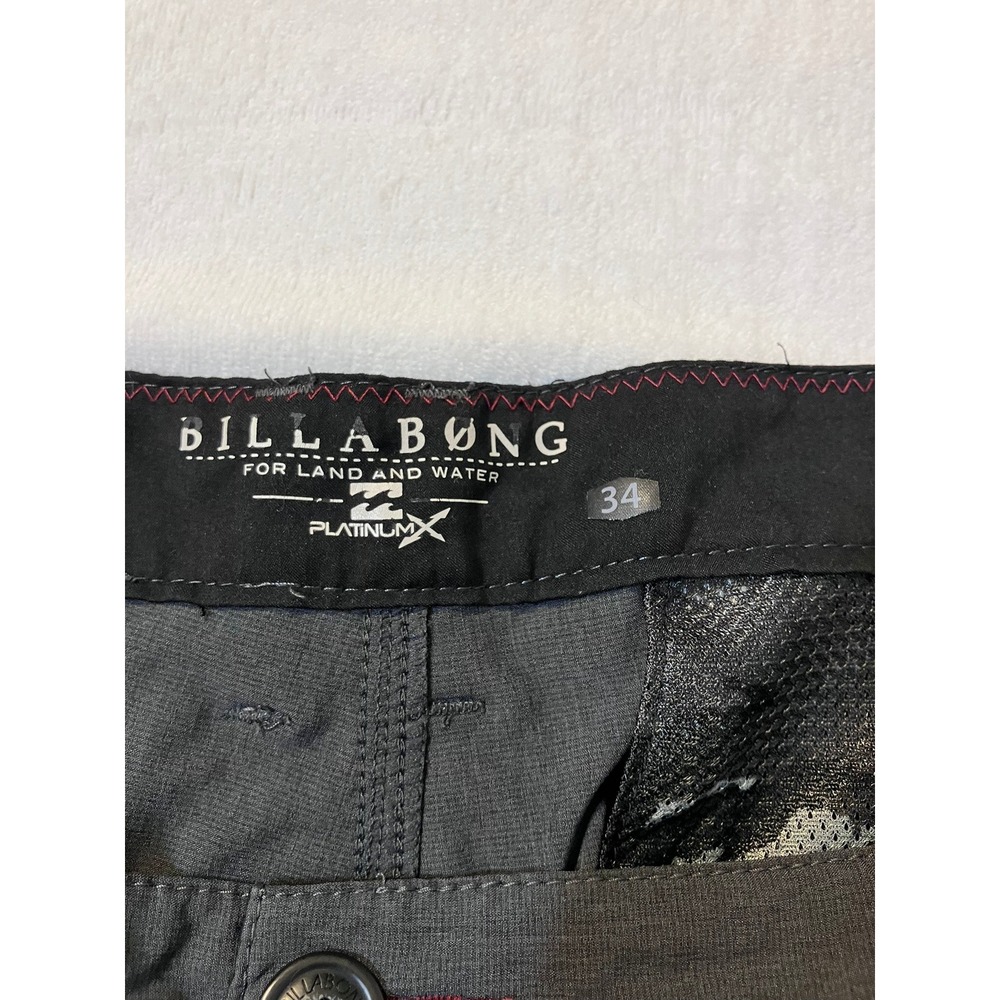 Billabong Men Gray Submersibles Crossfire Platinum X Hybrid Shorts Size 34 Lot 2 - Picture 10 of 14